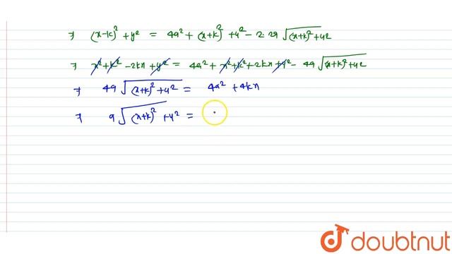 Show that the equation of the locus of a point which moves so that the sum of its distance смотреть онлайн