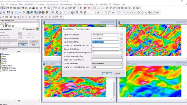 Oasis Montaj - Calculate SPI (Рассчитать SPI)