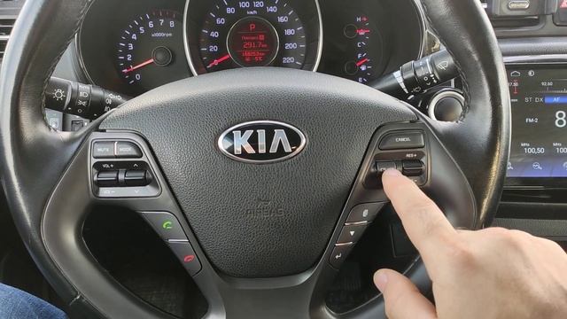 Штатным круиз контроль с индикацией на Kia Rio 3