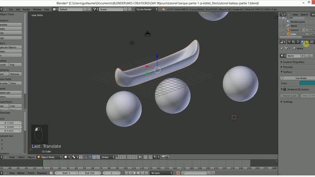 Créer une pirogue et une miniature youtube uniquement avec Blender смотреть онлайн