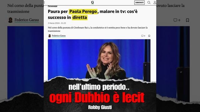 Robby Giusti - Vedendo le notizie dei quotidiani Nazionali.... (12.03.24) смотреть онлайн