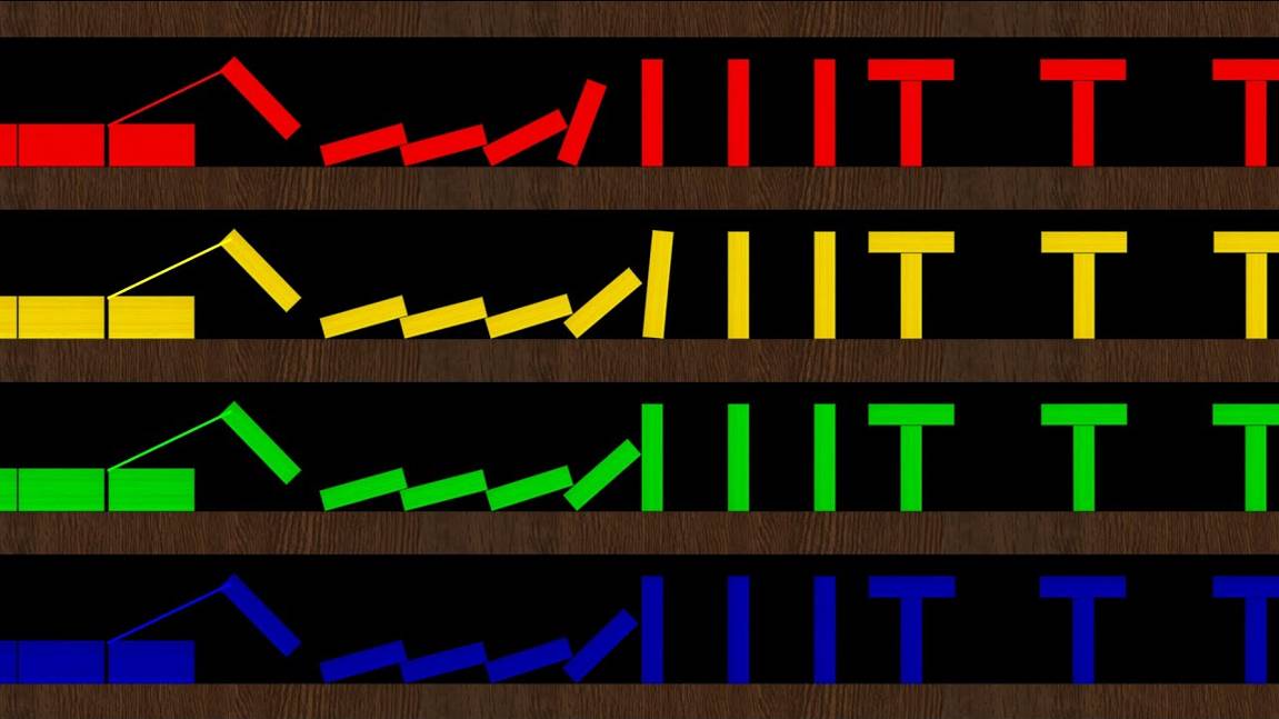 65. Шарики: Гонка Домино | Marble: Domino Race | Кто победит? смотреть онлайн