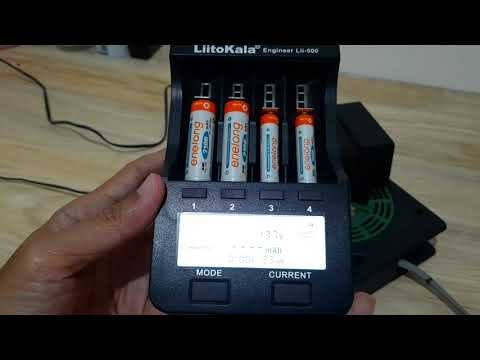 Kapasitas mAh real batere rechargeable NiMH Enelong 2100 mAh AA dan 900 mAh AAA смотреть онлайн
