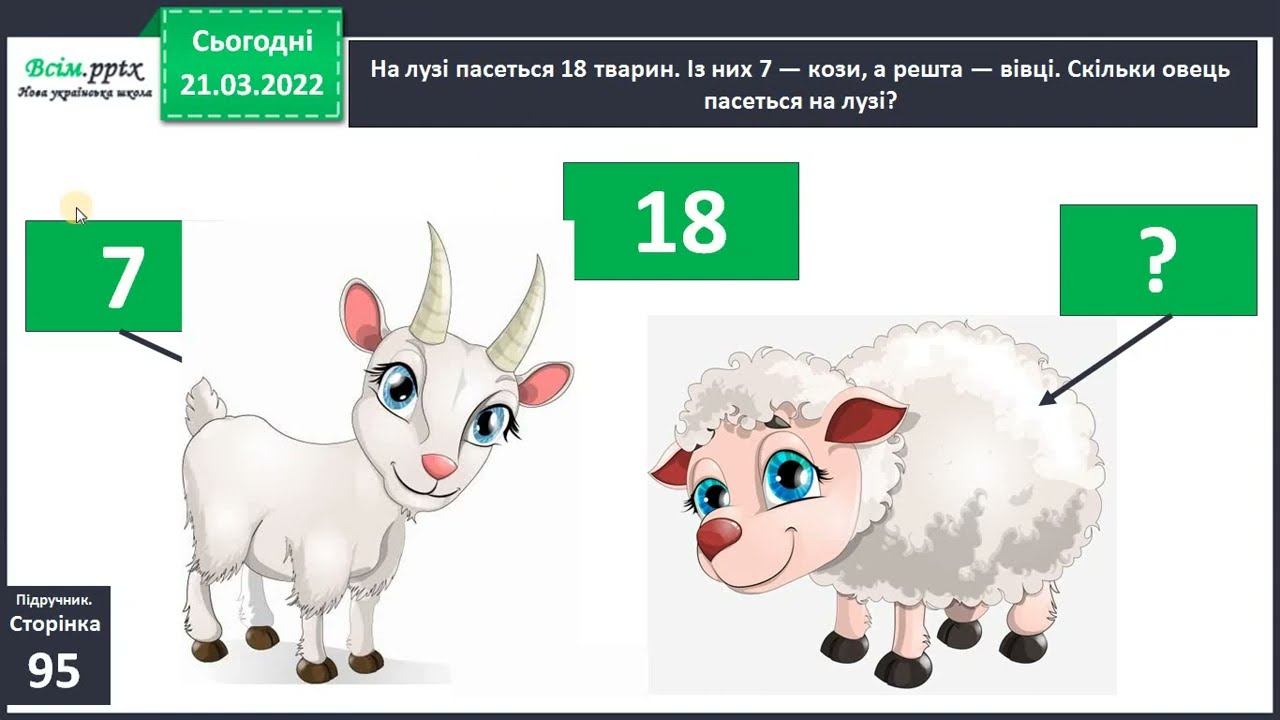 Математика/1 клас /Десятковий склад числа. Розкладання чисел на розрядні доданки. ст. 95 смотреть онлайн