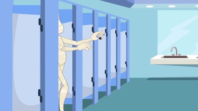 Groovy Марсианин превращается в динозавра, чтобы напугать мумию в музее. смотреть онлайн