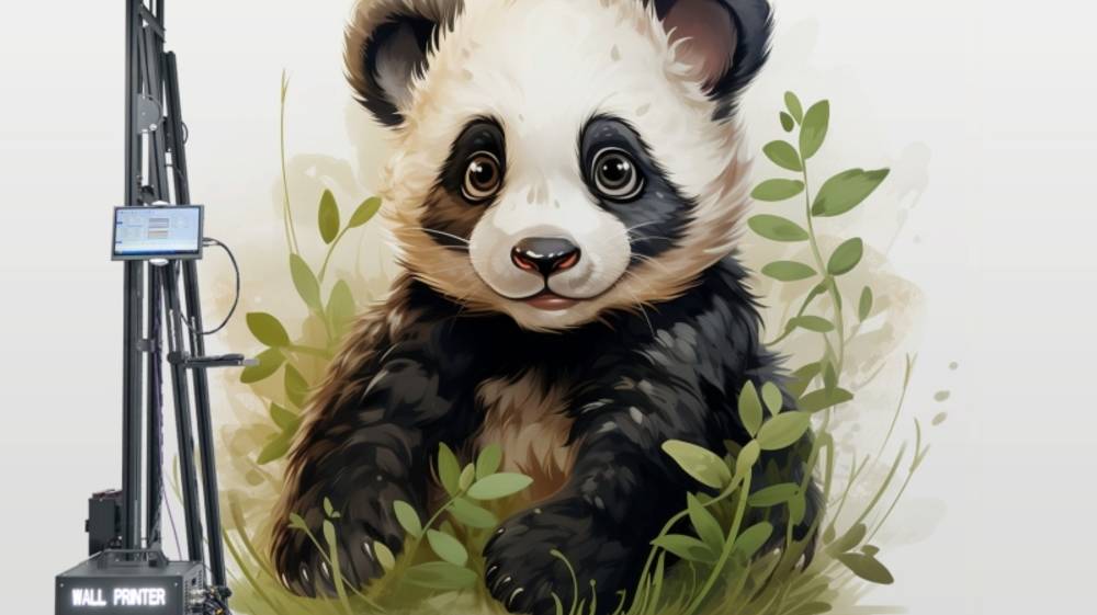 Знаете ли вы о настенных принтерах?  Художник, умеющий рисовать на любом материале.