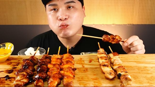 골라먹는 재미가 있는 여러가지 맛 닭꼬치 먹방~!! 리얼사운드 ASMR Mukbang(Eating Show)