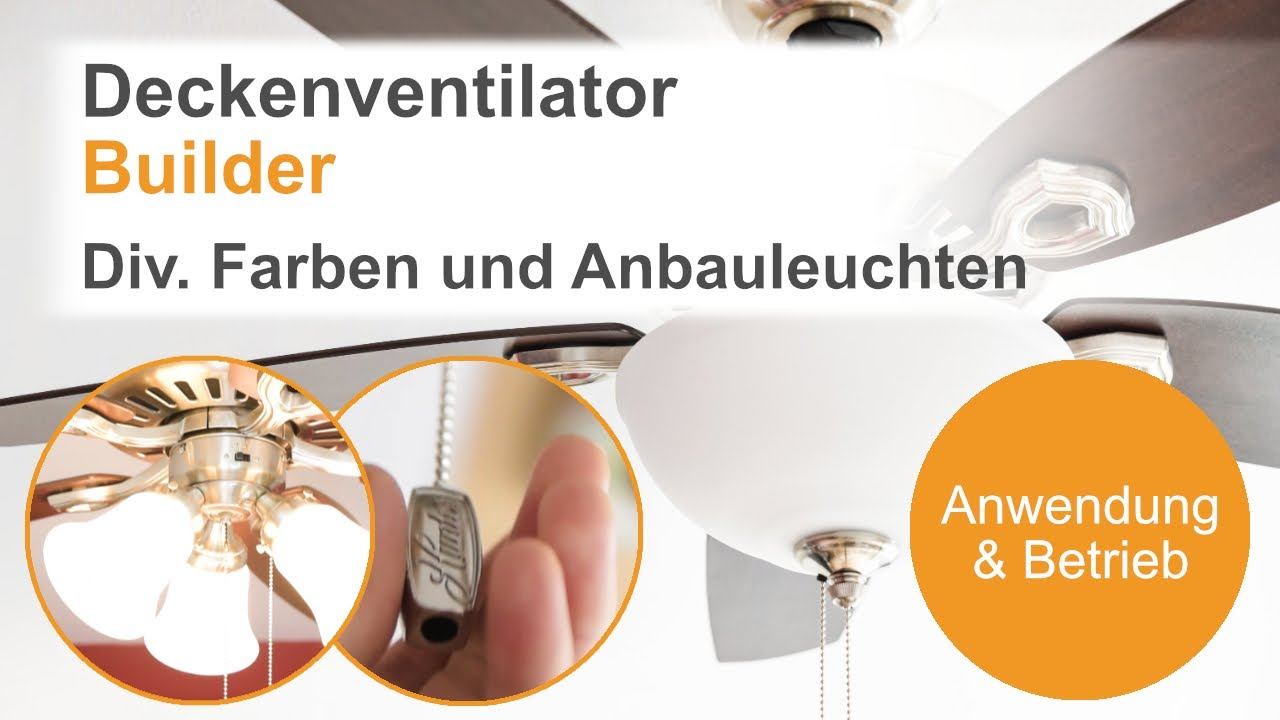 Deckenventilator Hunter Builder Deluxe, Plus und Elite von Hunter - creoven.tv Produktvideo смотреть онлайн