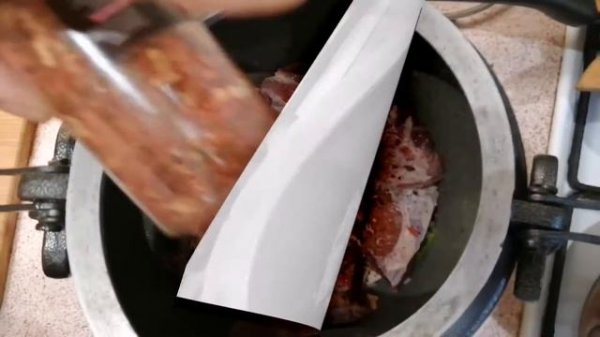 Телятина с овощами в афганском казане.