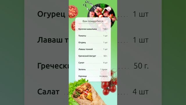 Своё Родное: рецепт шаурмы из шашлыка смотреть онлайн