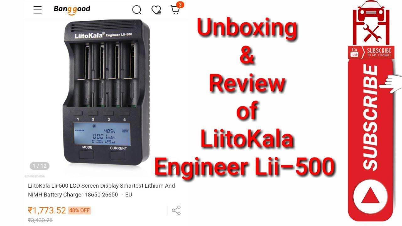 Unboxing & Review of LiitoKala Lii-500 Smart charger & Capacity Tester for Li ion Cells || #EVBasic смотреть онлайн