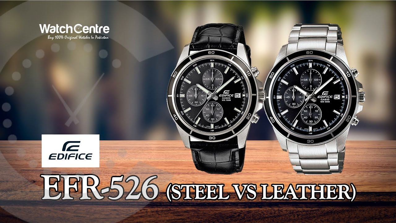 Edifice EFR-526 Classy Chronograph Watch Comparison - Steel vs Leather смотреть онлайн