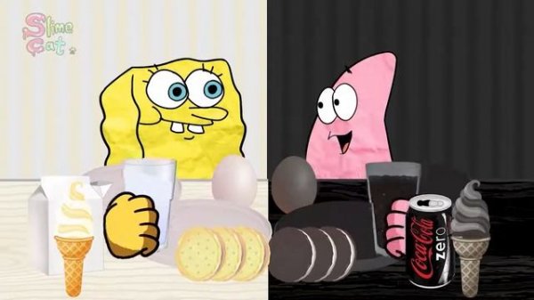 SPONGEBOB Vs Patrick MUKBANG ANIMATION COMPLETE EDITION | SLIME CAT