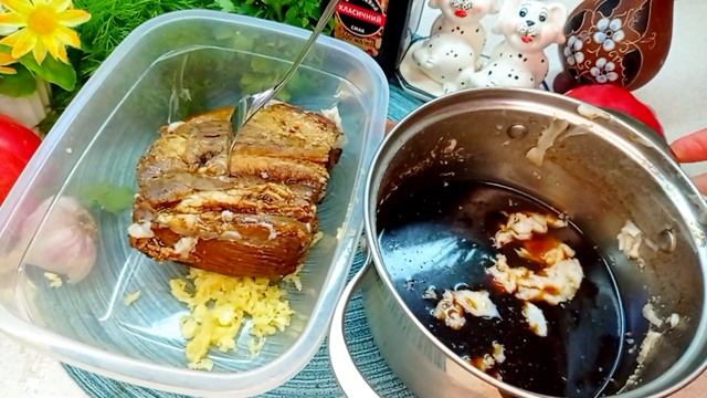 СВИНАЯ ГРУДИНКА В СОЕВОМ СОУСЕ.Вкус домашней колбасы!