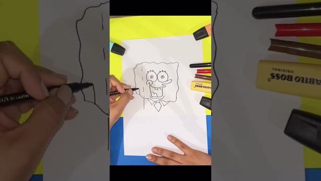 Dibujos simples para parecer un gran artista/ Bob esponja/ dibujando a Bob esponja смотреть онлайн