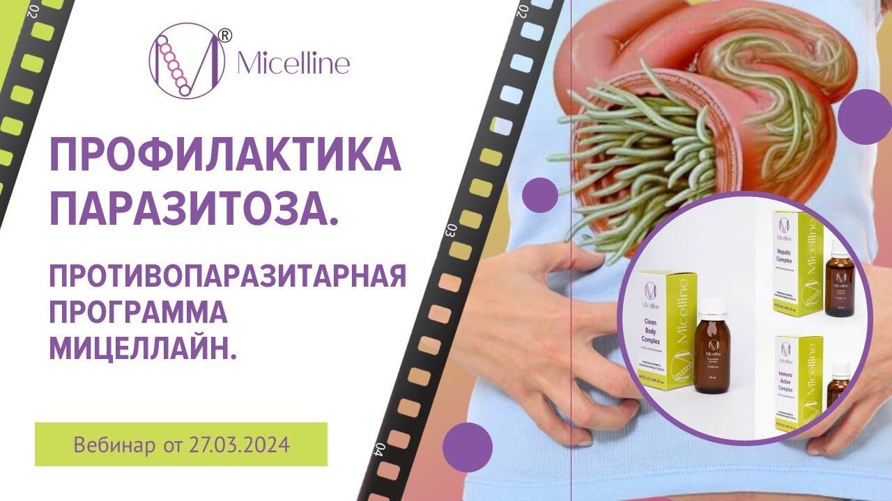 Профилактика паразитоза. Противопаразитарная программа Мицеллайн. Вебинар 27.03.2024