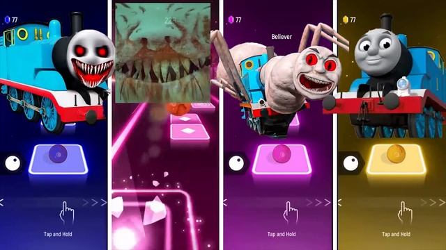 Thomas The Train Vs Spider Thomas Vs Thomas The Train EXE Vs Cursed Thomas Train Tiles Hop EDM Rush