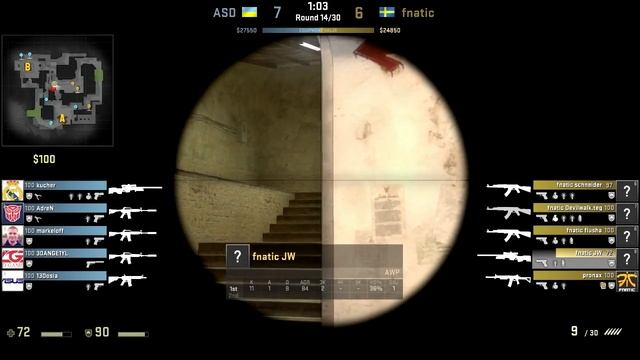 CS:GO de_mirage POV JW (28/18) vs ASD @ CS Forever: London (March 1, 2014) смотреть онлайн
