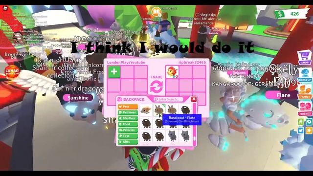 Trading Neon Bandicoot In Adopt Me (FOUND A SCAMMER) смотреть онлайн