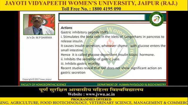 Jayoti Vidyapeeth - Faculty of Homeopathic Science - Gastrointestinal Hormones смотреть онлайн