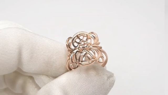 Кольцо Позолота Ажурное смотреть онлайн