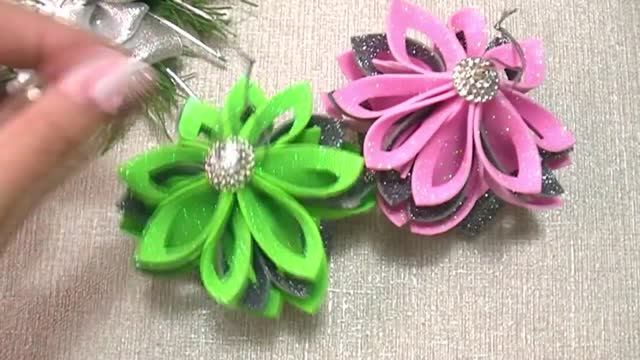 Новогодние Игрушки из фоамирана! Елочные игрушки своими руками! смотреть онлайн