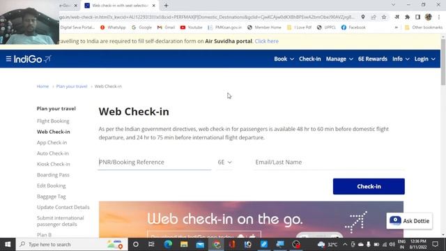 #indigo Flight Web Check In смотреть онлайн