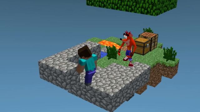 Crash Bandicoot in Minecraft Animation Skyblock ep 2 Building a home [Minecraft Animation] смотреть онлайн