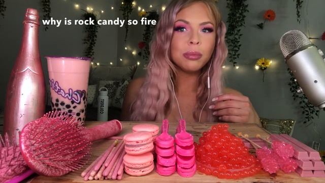 АСМР ИТИНГ КУШАЮ ВСЕ РОЗОВОЕ ASMR/АСМР♥♥♥