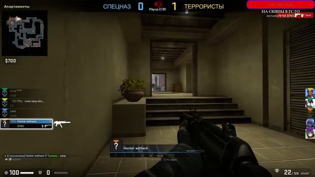Стрим по CS:GO играем на твинке со скин ченджером смотреть онлайн