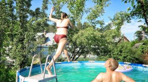 ВЛОГ Жара +31! Купаемся в бассейне! 18 июня 2020 г.