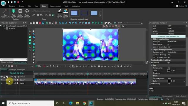 How to apply plasma effect to a video in VSDC Free Video Editor? смотреть онлайн