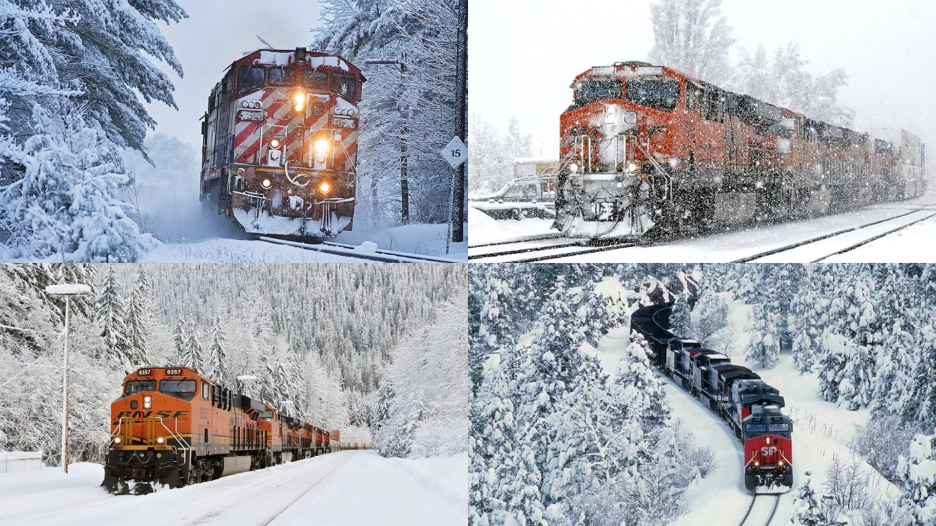 Зимние поезда для детей ❄️ Снежная железная дорога 🚂 смотреть онлайн