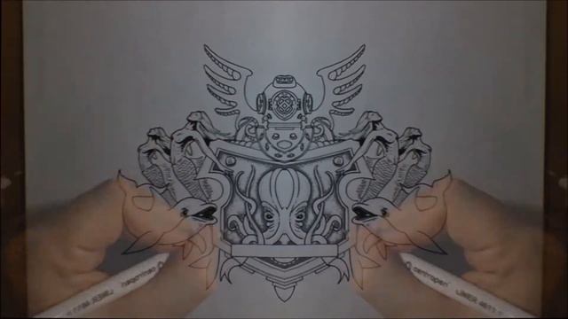 Coat of Arms - The Ocean - Symmetrical Drawing смотреть онлайн