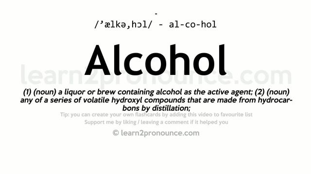 Pronunciation of Alcohol | Definition of Alcohol смотреть онлайн
