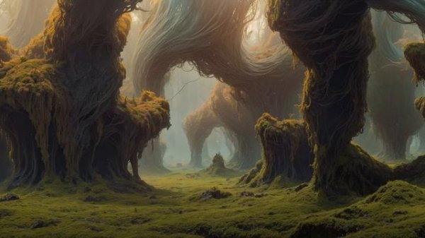ВЕЧЕР - Meditative floating ambient - Calming tranquility ambience with fantasy forest visuals
