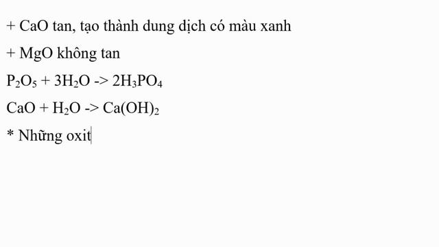 phân biệt các chất rắn màu trắng P2O5, MgO, CaO bằng một thuốc thử смотреть онлайн