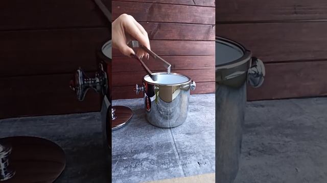 Ведерко для льда+щипцы нерж.(21*15*17см) REG-