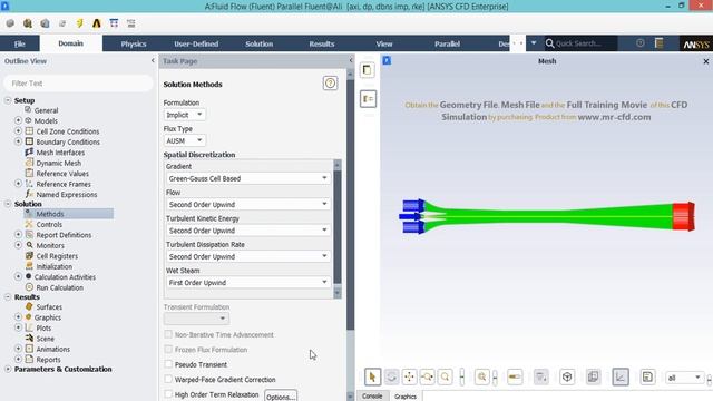 Wet Steam Simulation for Condensation inside a Steam Ejector, ANSYS Fluent смотреть онлайн