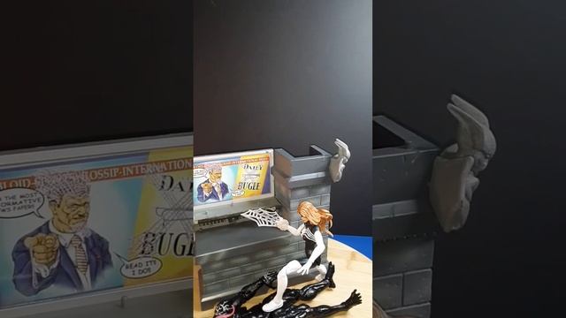 Marvel Legends! SpiderWoman vs Venom! SpiderWoman Black costume. Custom base. смотреть онлайн