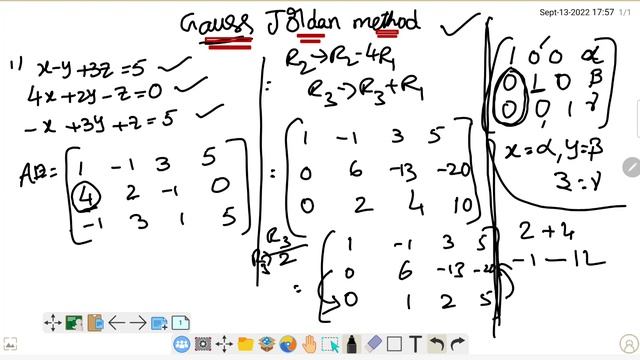 #Gauss Jordan Method #matrices#7 mark problem#howtosolve in 5 min смотреть онлайн