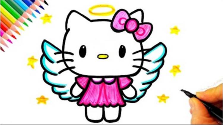 Рисунок Hello Kitty — Рисунок Hello Kitty — Как нарисовать Hello Kitty? Привет Китти Рисуем легко смотреть онлайн