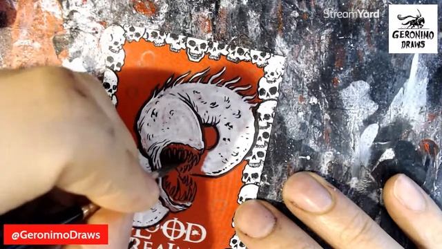 WRAITH EEL - Geronimo Draws SKETCH CARDS (Rob talks eels, snakes, & the creatures of Blood Realm) смотреть онлайн