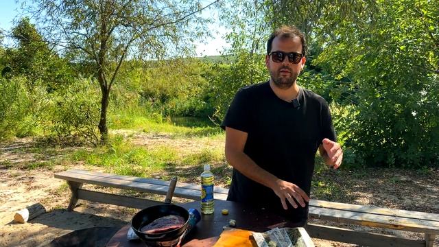 Стейк РИБАЙ от "Мираторг" на берегу реки! Вкусный? смотреть онлайн