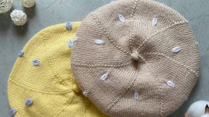 МК берет вязанный, детский. С подкладом.