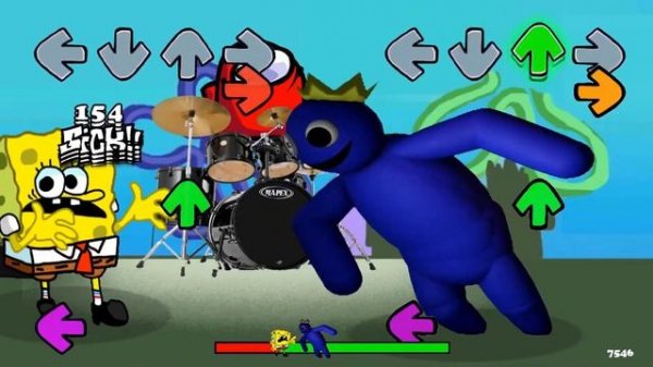 Friday Night Funkin' - SpongeBob VS Rainbow Friends - Animation Mods