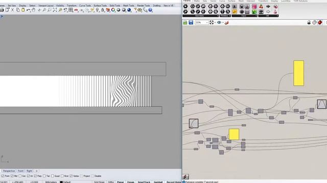 Simple parametric fasade from profiled sheeting and steel lamels. Grasshopper 3d, Rhinoceros смотреть онлайн