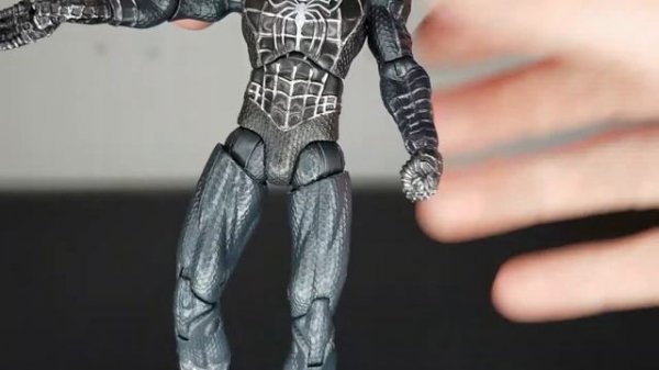 Hasbro SPIDER MAN 3 six inch Black Suit Symbiote Movie Action Figure, Marvel Legends