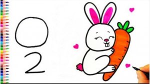 Простой рисунок кролика, написав O и 2 — Как легко нарисовать кролика? Как легко нарисовать кролика