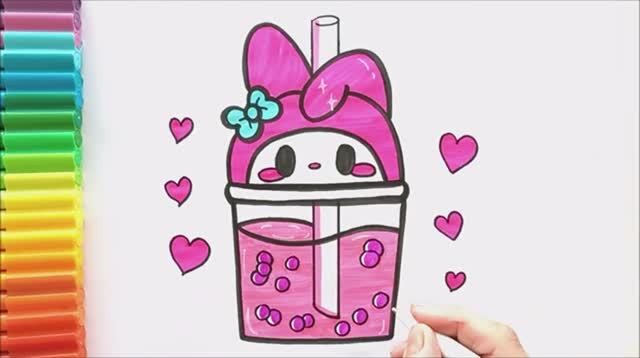 Легкое рисование напитка MY MELODY - Как легко нарисовать MY MELODY Рисование напитка MY MELODY смотреть онлайн